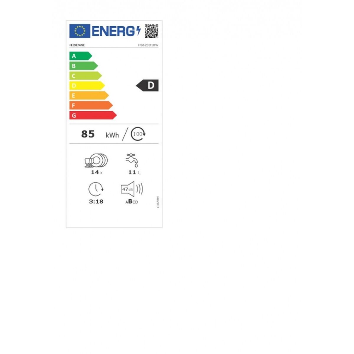 Dishwasher Hisense HS623D10W 60 cm-CA International