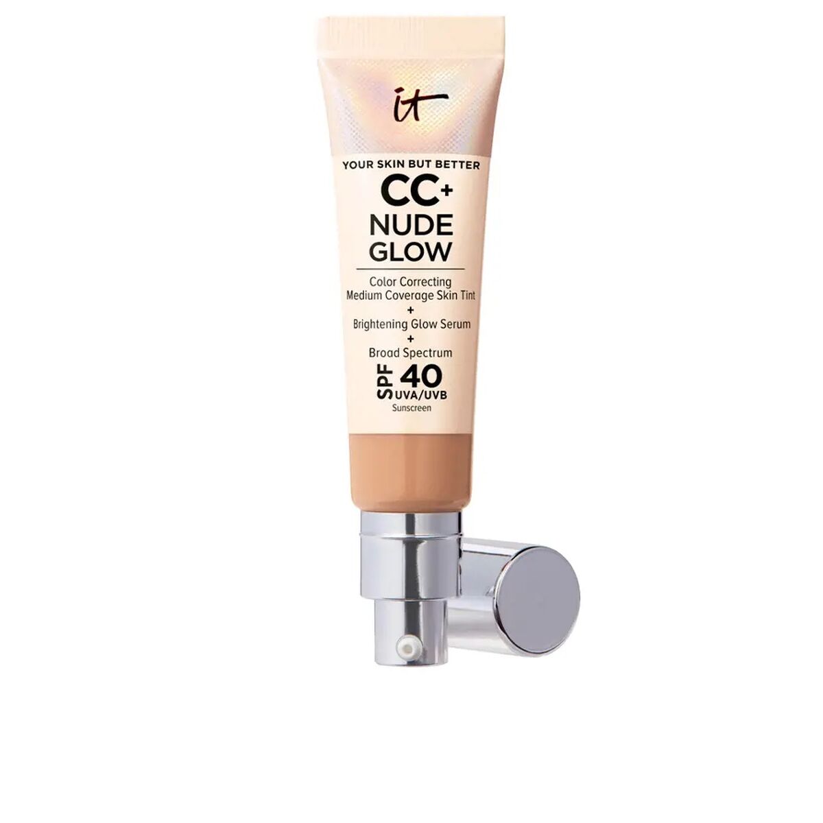 Cremige Make-up Grundierung It Cosmetics CC+ Nude Glow Medium Tan Spf 40 32 ml - CA International 