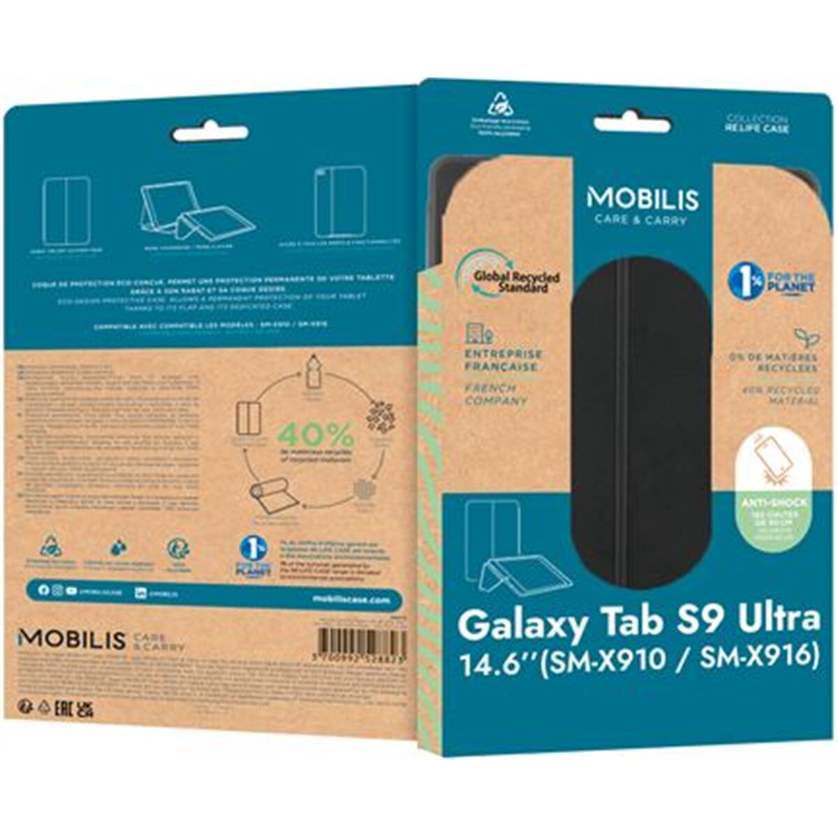 Tablet cover Mobilis 068010 14,6" Galaxy Tab S9 Ultra Black - CA International   #