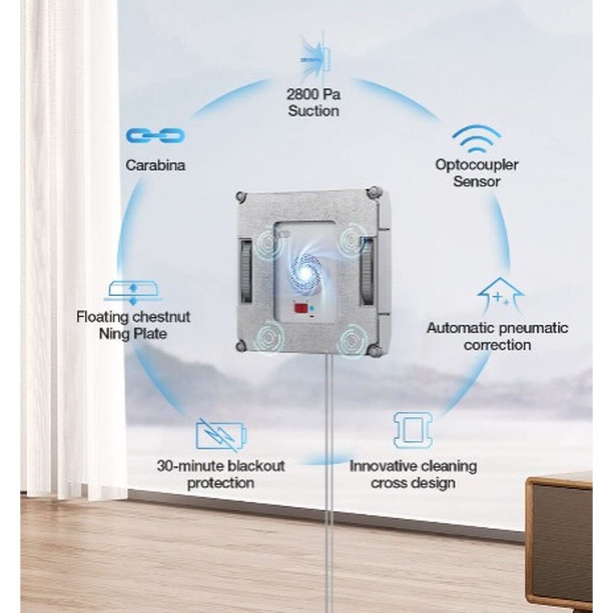 Intelligenter Fensterputzroboter ECOVACS Winbot W1 PRO 650 mAh - CA International 
