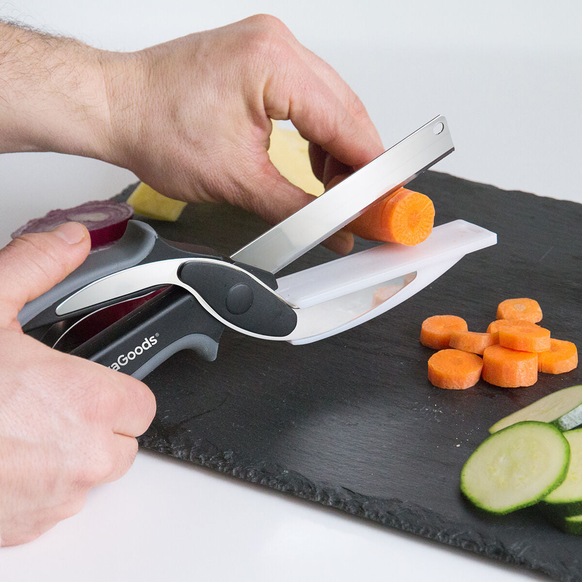 Scherenmesser mit integriertem Mini-Schneidebrett Scible InnovaGoods - CA International 