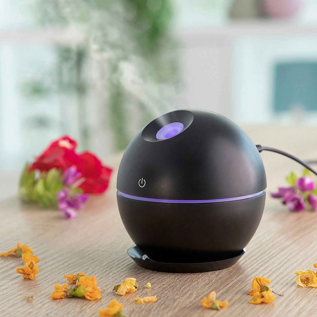 Mini Humidifier Scent Diffuser Black InnovaGoods-CA International