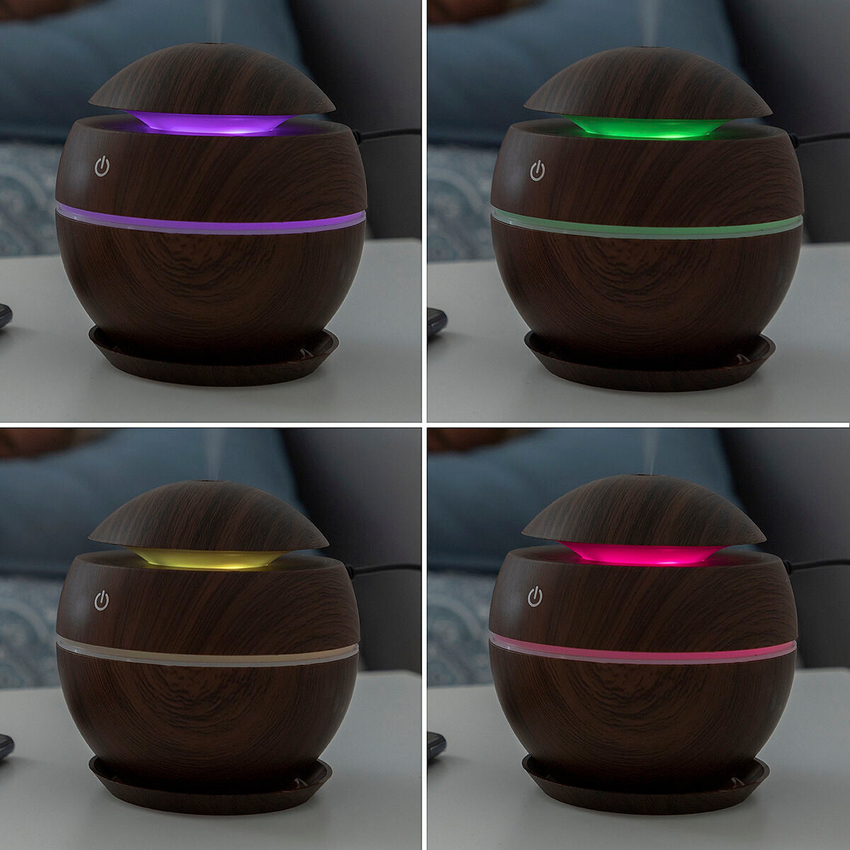 Mini Humidifier Scent Diffuser Dark Walnut InnovaGoods-CA International