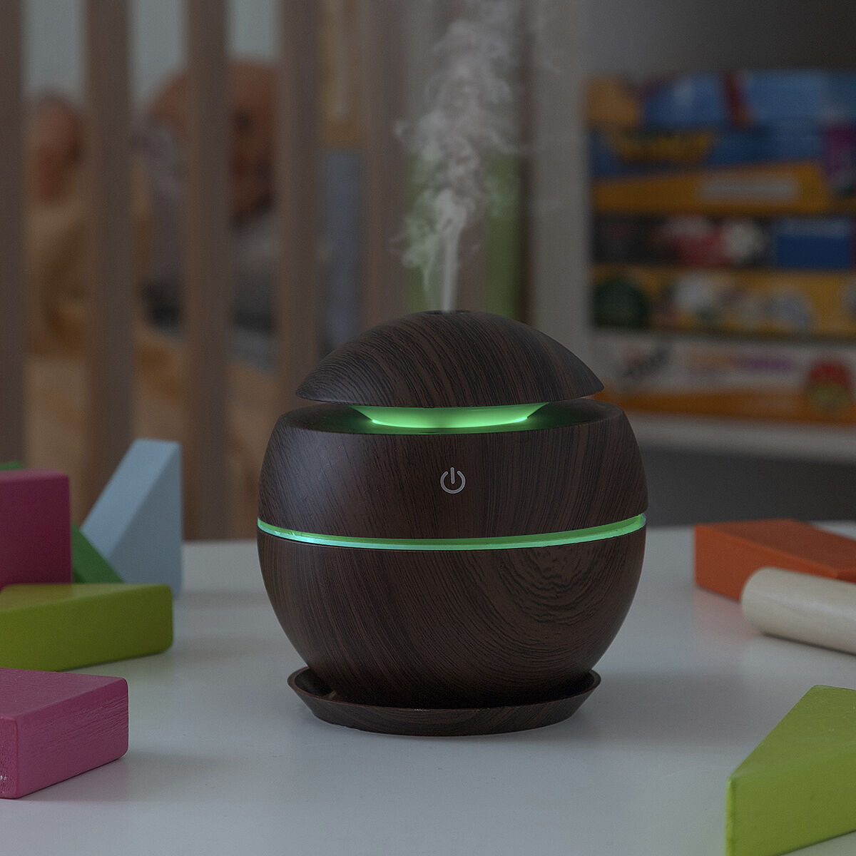 Mini Humidifier Scent Diffuser Dark Walnut InnovaGoods-CA International