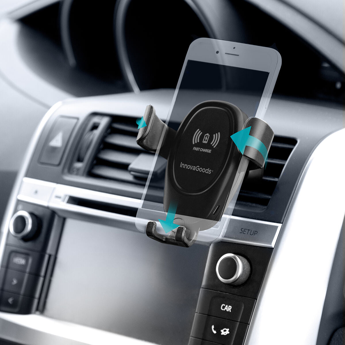 Handyhalterung mit kabellosem Ladegerät für Autos Wolder InnovaGoods - CA International 