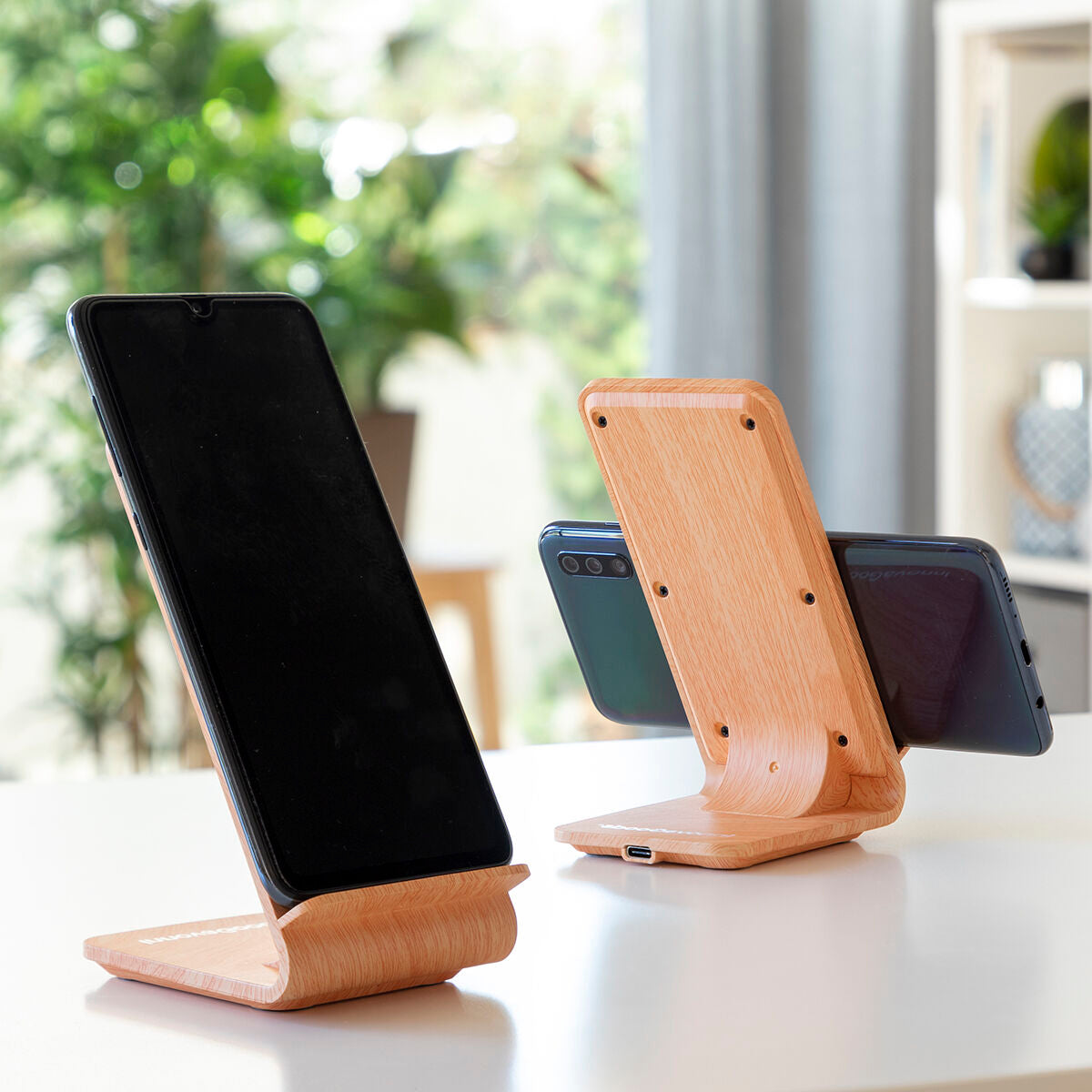 Wood Effect Wireless Charger with Stand Qistan InnovaGoods - CA International   #