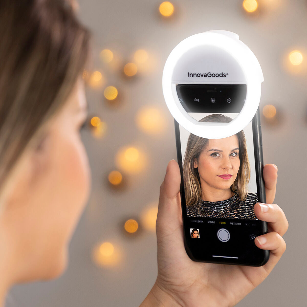 Lichtring für Selfies, wiederaufladbar Instahoop InnovaGoods - CA International  