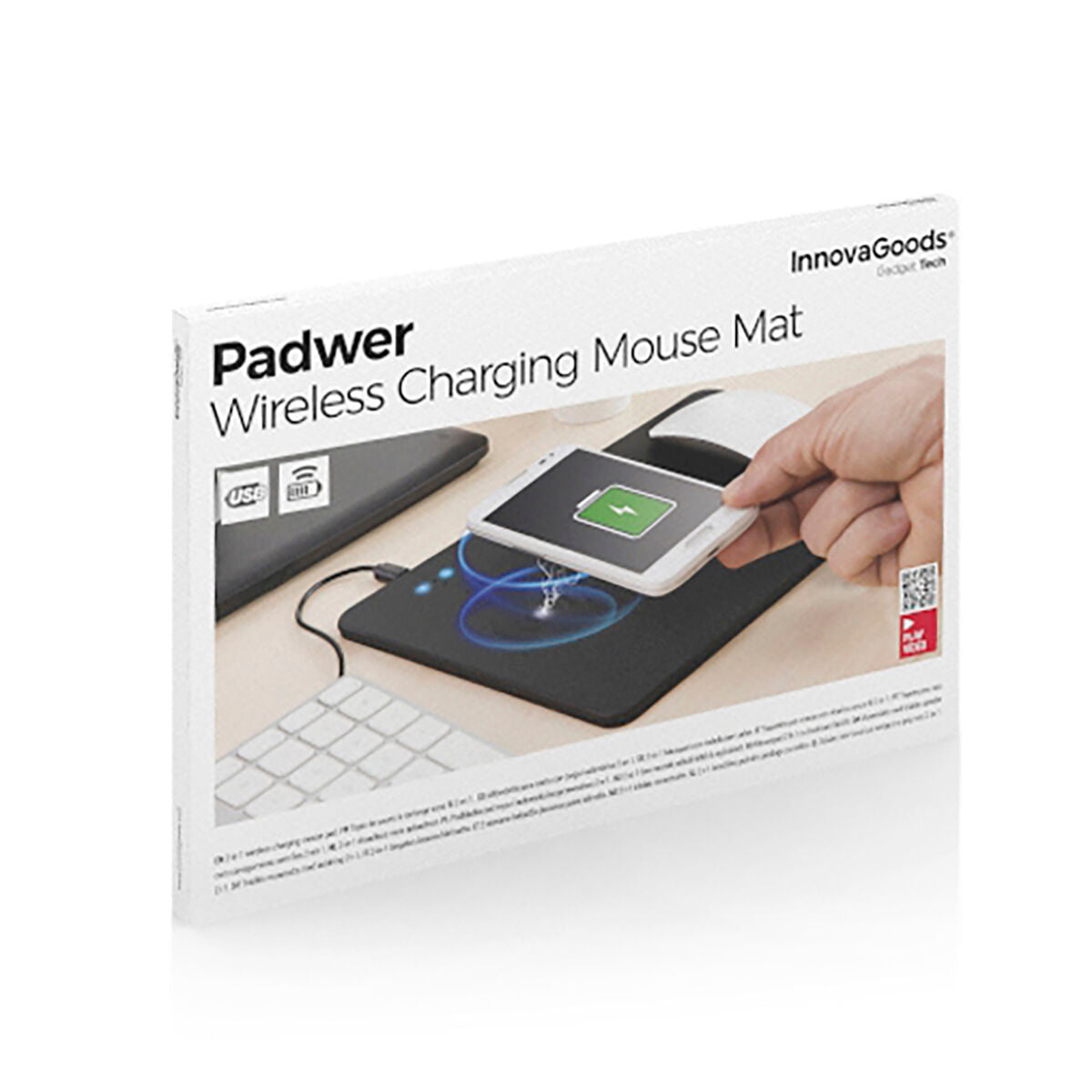 Mouse-Pad mit kabellosem Ladegerät 2 in 1 Padwer InnovaGoods - CA International  