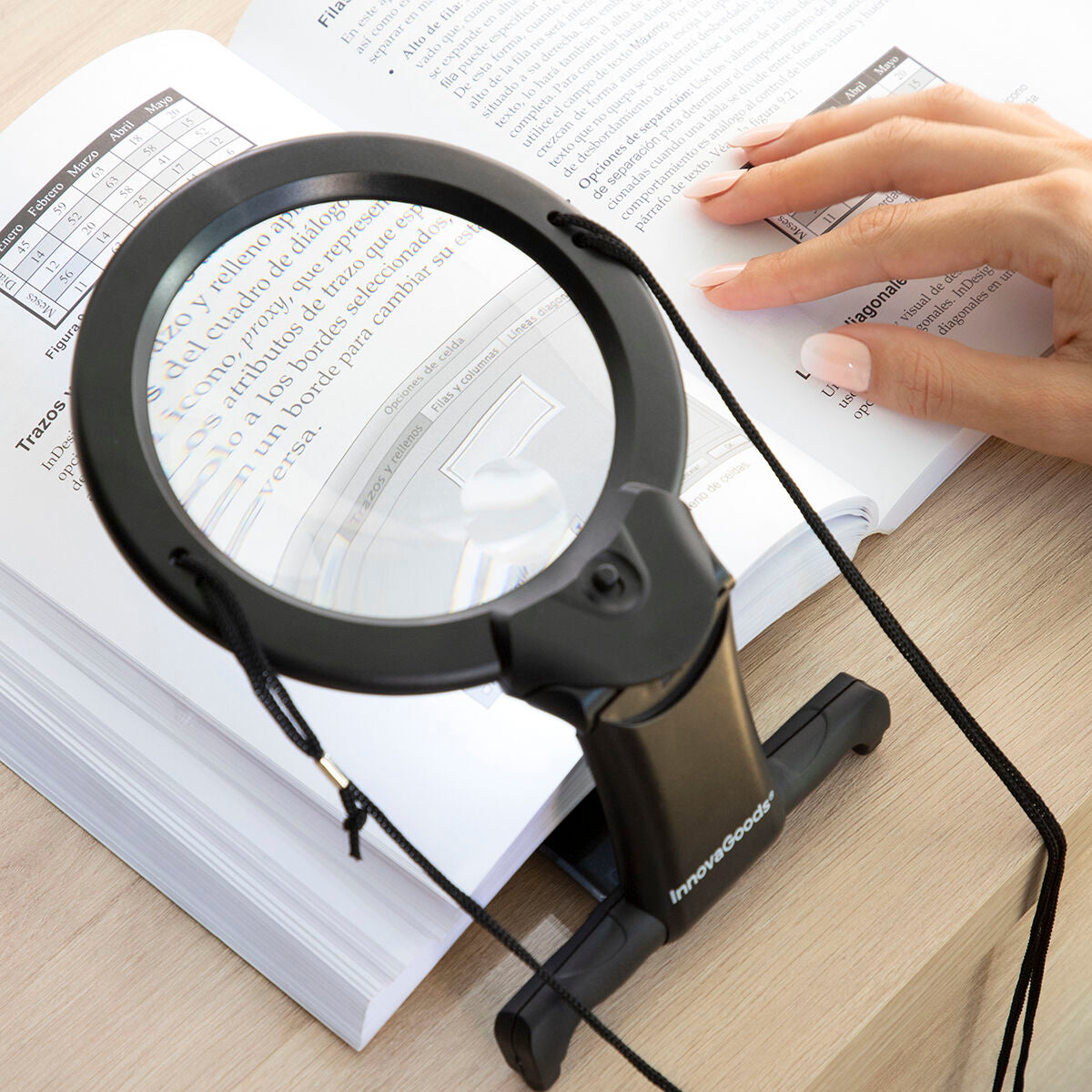 Hands-Free Magnifying Glass with LED light Zooled InnovaGoods - CA International   #