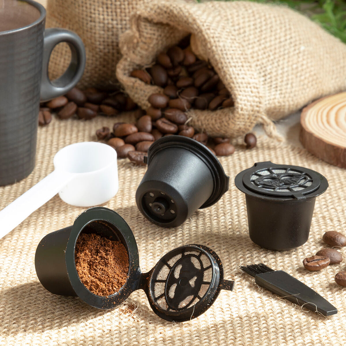 Set mit 3 wiederverwendbaren Kaffeekapseln Recoff InnovaGoods - CA International 