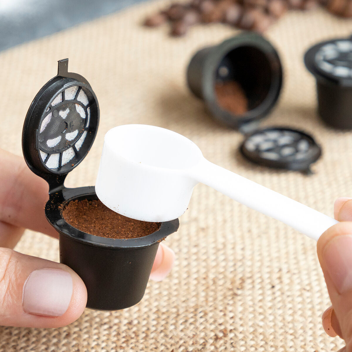 Set of 3 Reusable Coffee Capsules Recoff InnovaGoods-CA International