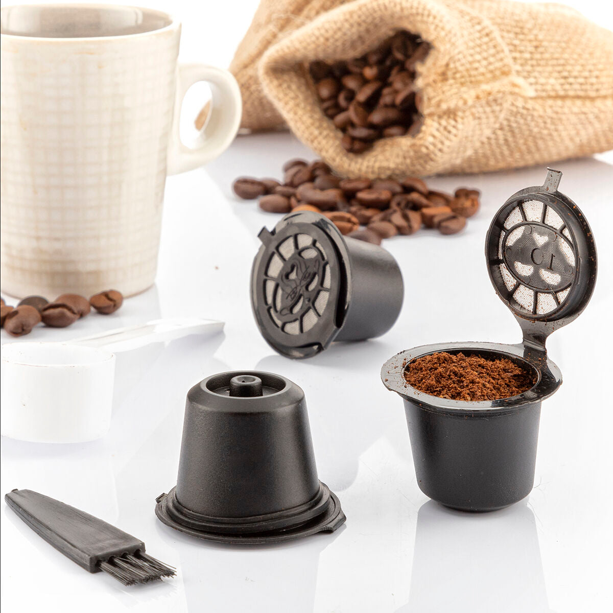 Set of 3 Reusable Coffee Capsules Recoff InnovaGoods-CA International