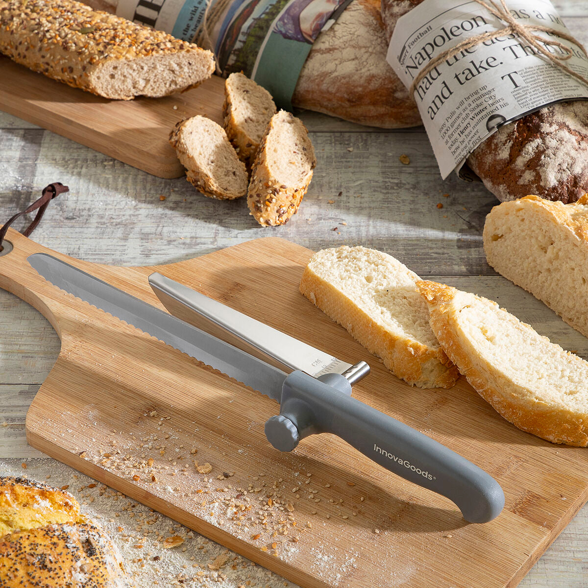 Brotmesser mit Verstellbarer Schneidführung Kutway InnovaGoods - CA International 