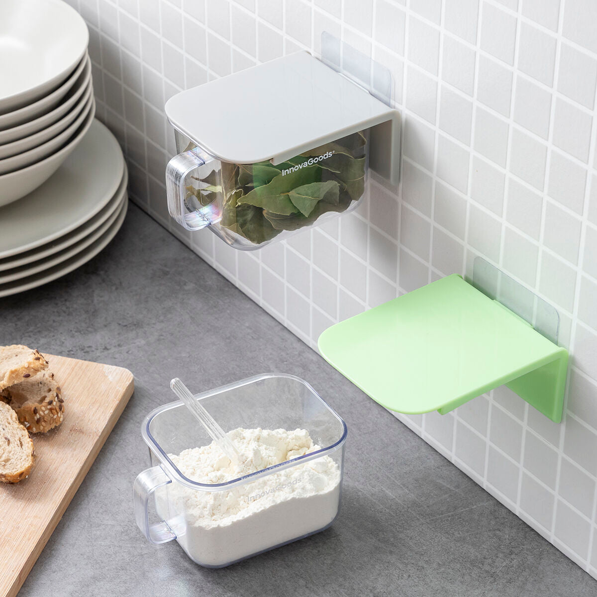 Abnehmbare selbstklebende Kochbehältnisse Handstore InnovaGoods Packung mit 2 Einheiten - CA International 