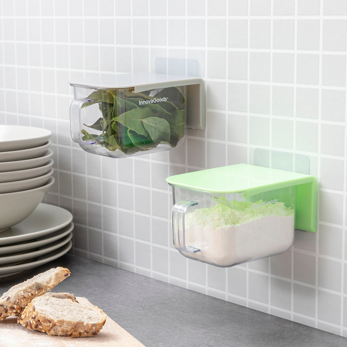 Abnehmbare selbstklebende Kochbehältnisse Handstore InnovaGoods Packung mit 2 Einheiten - CA International 