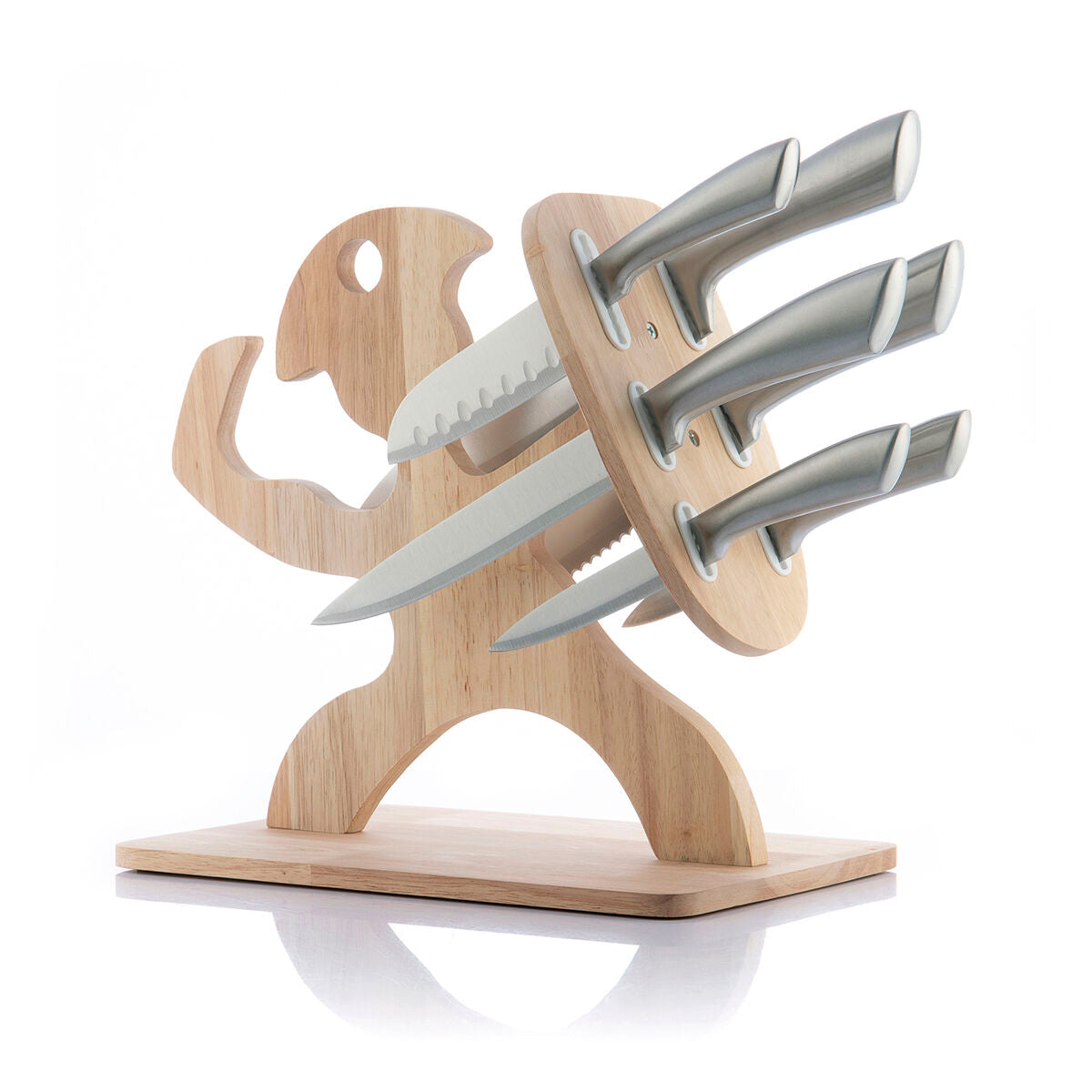 Messerset mit Holzhalterung Spartan InnovaGoods 7 Stücke - CA International 