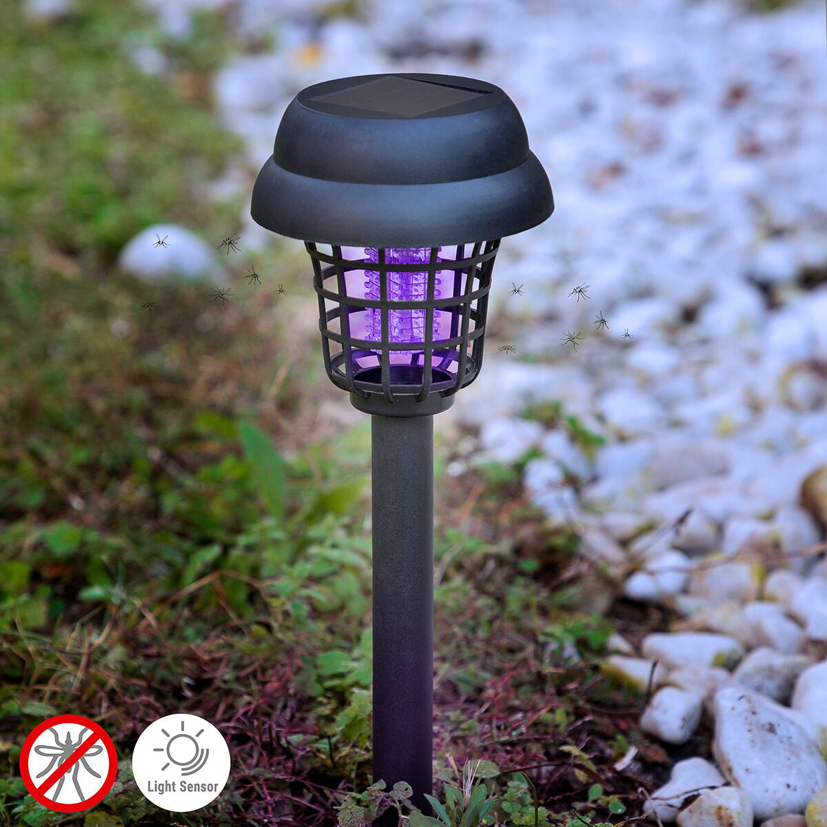 Solarbetriebene Lampe für den Garten gegen Mücken Garlam InnovaGoods - CA International  