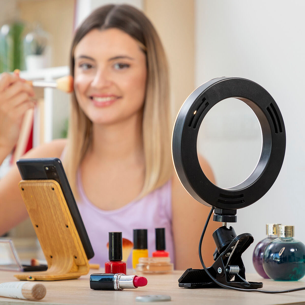 Selfie Ring Light with Clip Lumahoop InnovaGoods - CA International   #