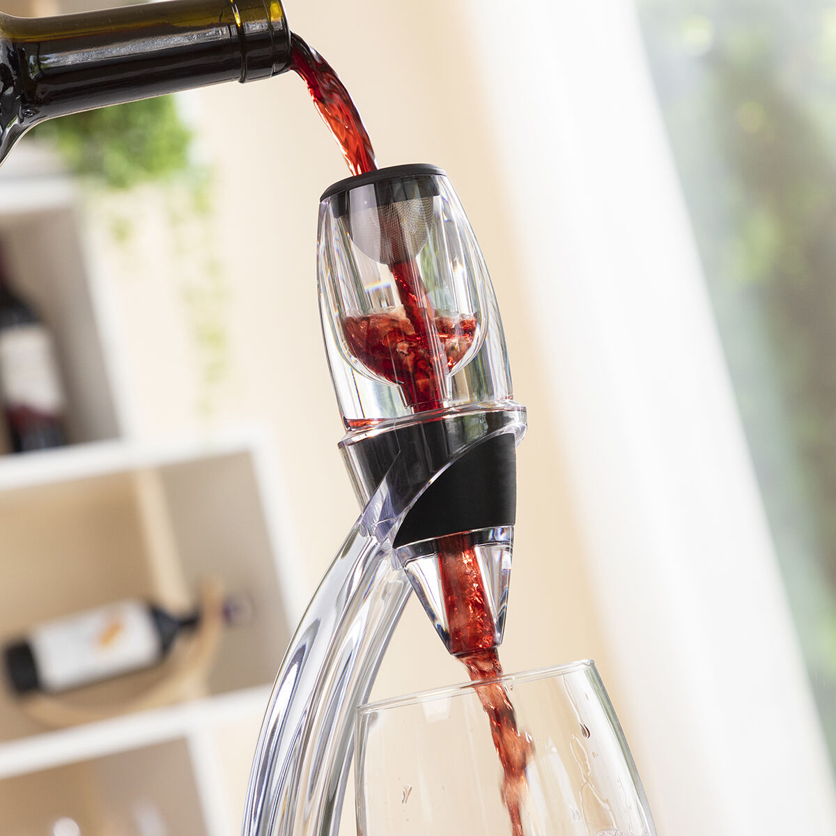 Professioneller Weinbelüfter mit Turmständer und Anti-Tropf-Sockel Winair InnovaGoods - CA International 