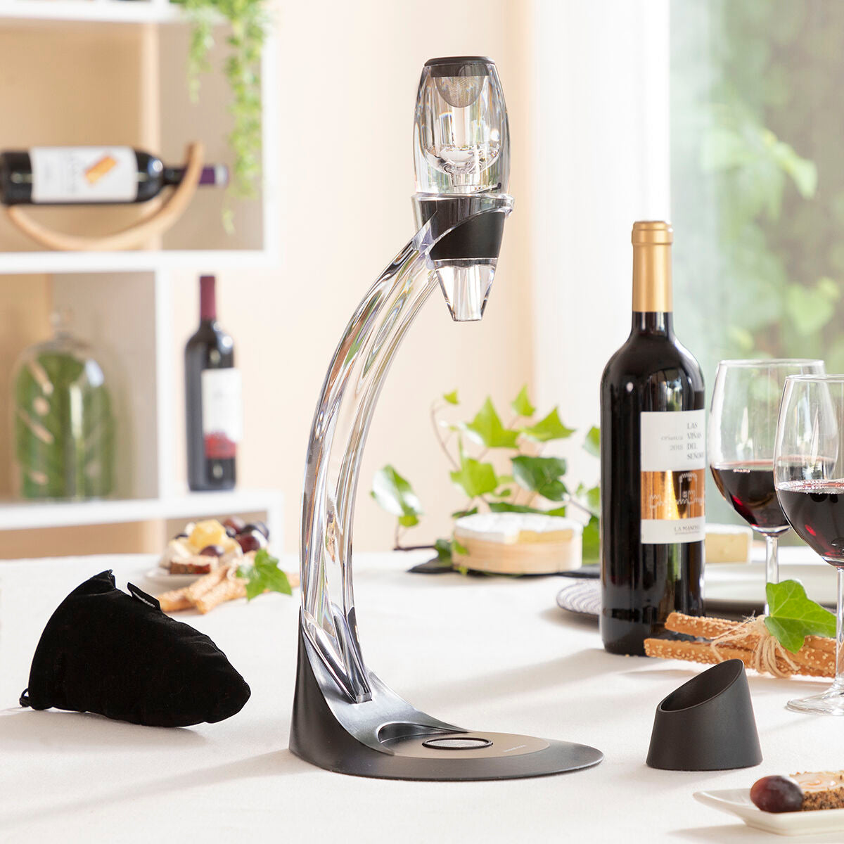 Professioneller Weinbelüfter mit Turmständer und Anti-Tropf-Sockel Winair InnovaGoods - CA International 