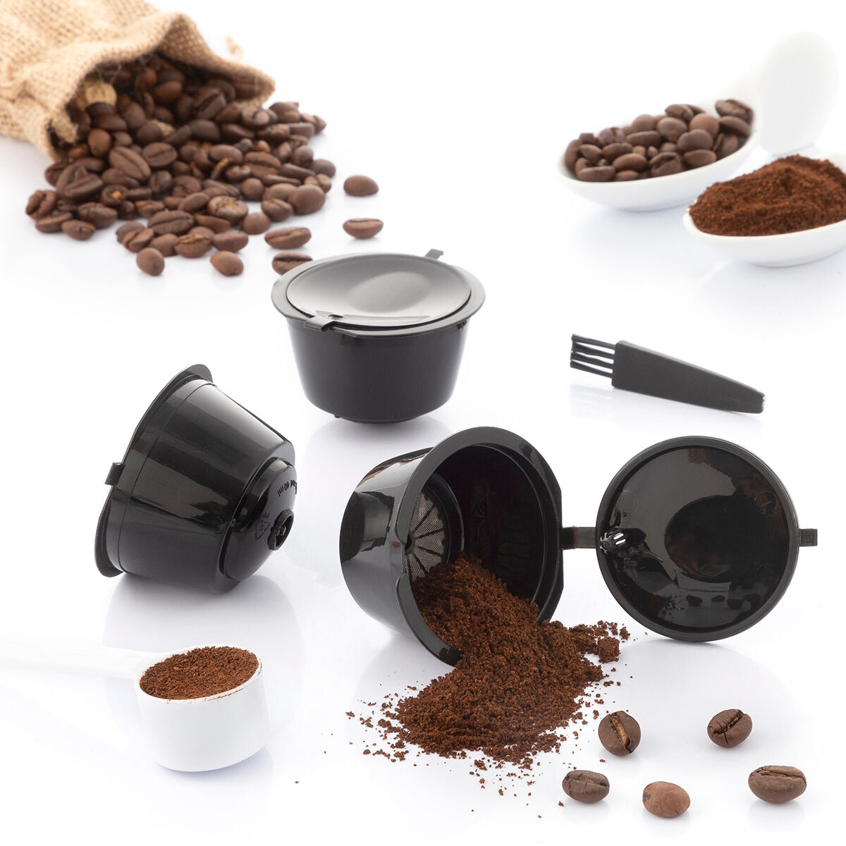 Set mit 3 wiederverwendbaren Kaffeekapseln Redol InnovaGoods - CA International 