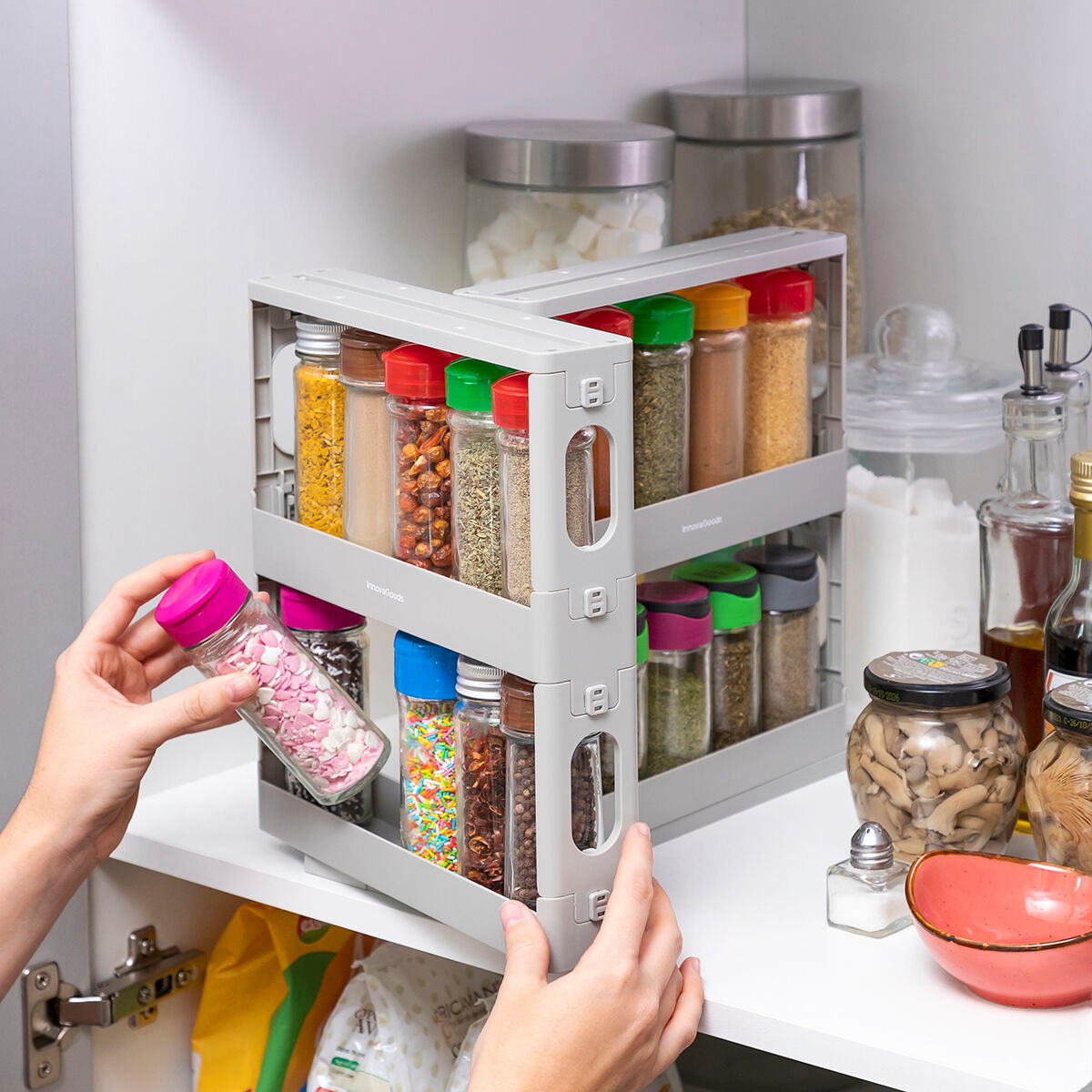 Sliding and Pivoting Spice Organiser Rispick InnovaGoods - CA International   #