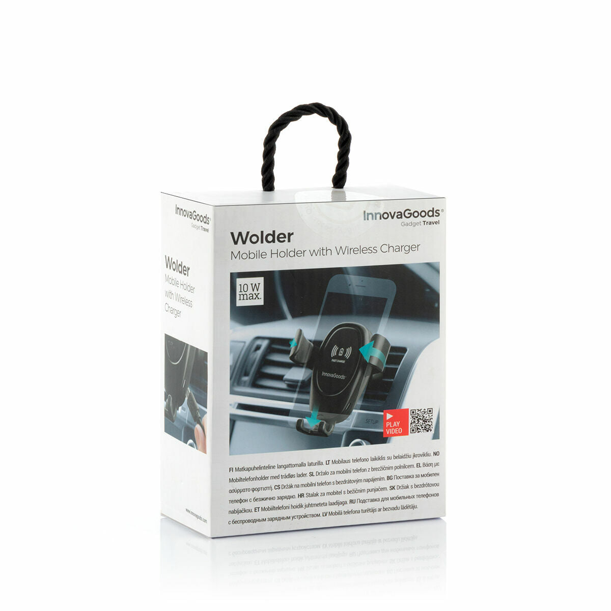 Handyhalterung mit kabellosem Ladegerät für Autos Wolder InnovaGoods V0103067 (Restauriert B) - CA International 