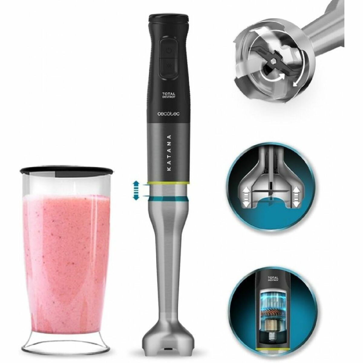 Hand-held Blender Cecotec 	Katana 15 TotalDestroy Jar G 1500 W - CA International   #